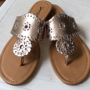 Y Not Crissy Sandals Light Gold size 10